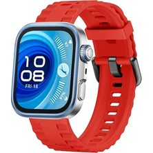 Zamerya Huawei Watch Fit 3 Klasik Kordon - Kırmızı