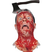 Zamerya Kafaya Saplanmış Halloween Kanlı Balta Şaka Tacı