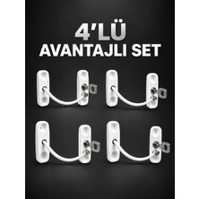 Nacario Mey Ithalat® Pencere Güvenlik Kilidi Anahtarlı Çocuk Emniyet Kilidi 4’lü Set