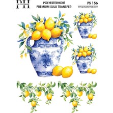 Polyesterhobi Premium Sulu Transfer 25X35 cm Limon Desenli Ps 156