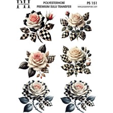 Polyesterhobi Premium Sulu Transfer 25X35 cm Dama Desenli Ps 151