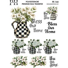 Polyesterhobi Premium Sulu Transfer 25X35 cm Dama Desenli  Ps 144