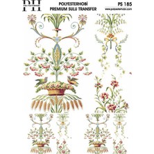 Polyesterhobi Premium Sulu Transfer  25X35 cm  Çiçek Desenli Ps 185
