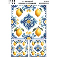 Polyesterhobi Premium Sulu Transfer 25X35 cm Limon  Desenli Ps 131