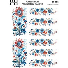 Polyesterhobi Premium Sulu Transfer  25X35 cm Çiçek Desenli Ps 155