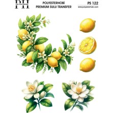 Polyesterhobi Premium Sulu Transfer  25X35 cm Limon  Desenli Ps 122