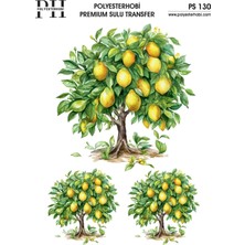 Polyesterhobi Premium Sulu Transfer 25X35 cm Limon Ağacı Desenli Ps 130