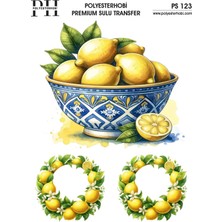 Polyesterhobi Premium Sulu Transfer 25X35 cm Limon Desenli Ps 123