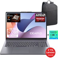 Lenovo Ideapad Slim 3 Amd Ryzen 7 170 16GB 512GB SSD Fhd 15.3" WIN11 Taşınabilir Bilgisayar - Lenovo Çanta / 1 Yıl Kaspersky Yazılım Koruma Wz1