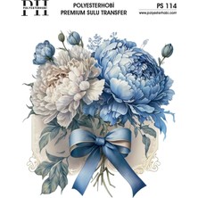 Polyesterhobi Premium Sulu Transfer  25X35 cm Çiçek Desenli Ps 114
