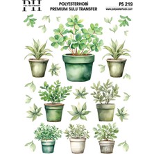 Polyesterhobi Premium Sulu Transfer 25X35 cm Yaprak Desenli Ps 219