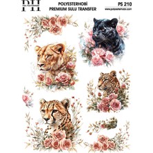 Polyesterhobi Premium Sulu Transfer 25X35 cm Kaplan Desenli Ps 210