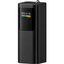 Smayling 100W Ultra Hızlı Şarj Powerbank 20000 Mah Pd 3.0 Tft Ekranlı Dahili Type-C Kablolu Siyah