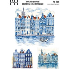 Polyesterhobi Premium Sulu Transfer 25X35 cm Blue Blanc Desenli Ps 135