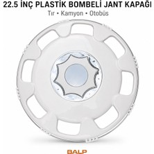 Balp 22.5 Inç Lüx Plastik Düz Jant Kapağı Tır Kamyon Otobüs Için 4 Adet