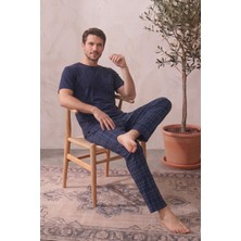 Farya Home Pamuklu Kısa Kollu Desenli Erkek Pijama Takımı
