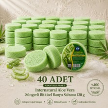 Dermolive Internatural Aloe Vera Süngerli Bitkisel Banyo Sabunu 40'lı Paket (40 x 120 G)