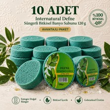 Dermolive Internatural Defne Süngerli Bitkisel Banyo Sabunu 10'lu Paket (10 x 120 G)