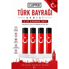 CLİPPER Clipper Türkiye Serisi 4’lü Koleksiyonluk Çakmak Seti - Yeniden Doldurulabilir