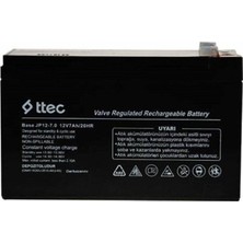 Ttec Alarm Aküsü - Base 12 Volt 7 Amper Bakımsız Kuru Akü - BKA-12V-7A