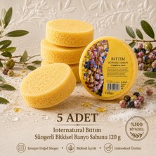Dermolive Internatural Bıttım Süngerli Bitkisel Banyo Sabunu 5'li Paket (5 x 120 G)
