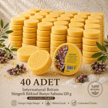 Dermolive Internatural Bıttım Süngerli Bitkisel Banyo Sabunu 40'lı Paket (40 x 120 G)