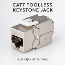 MN6 MN118X Cat7 Keystone Jack RJ45 Dişi Modül Aletsiz Metal Zırhlı Ftp Stp 10GBPS 600MHZ 1 Adet