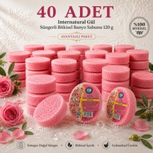 Dermolive Internatural Gül Süngerli Bitkisel Banyo Sabunu 40'lı Paket (40 x 120 G)