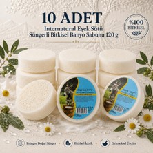 Dermolive Internatural Eşek Sütü Süngerli Bitkisel Banyo Sabunu 10'lu Paket (10 x 120 G)