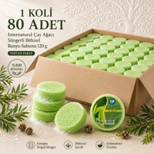 Dermolive Internatural Çay Ağacı Süngerli Bitkisel Banyo Sabunu 80'li Koli (80 x 120 G)
