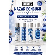 CLİPPER Clipper Nazar Boncuğu Serisi Koleksiyonluk Çakmak Seti - Yeniden Doldurulabilir