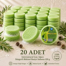 Dermolive Internatural Çay Ağacı Süngerli Bitkisel Banyo Sabunu 20'li Paket (20 x 120 G)