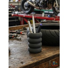 Toynetic Motorbisiklet Lastiği Masaüstü Kalemlik & Organizer Düzenleyici