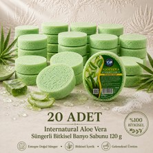 Dermolive Internatural Aloe Vera Süngerli Bitkisel Banyo Sabunu 20'li Paket (20 x 120 G)