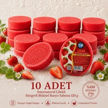 Dermolive Internatural Çilekli Süngerli Bitkisel Banyo Sabunu 10'lu Paket (10 x 120 G)
