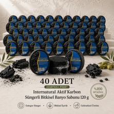 Dermolive Internatural Aktif Karbon Süngerli Bitkisel Banyo Sabunu 40'lı Paket (40 x 120 G)