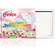 Finice Çamaşır Deterjan Mendili 5+1 Güçlü Katı Enzimli 50 Adet