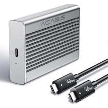 Acasis TB406PRO 40GBPS Thunderbolt 4, Intel JHL7440 Çipset, M.2 Nvme SSD Yuvalı, Max. 8tb SSD Kapasiteli, Tak&çalıştır, Vidasız Montaj, Alüminyum Kompakt Disk Kutusu