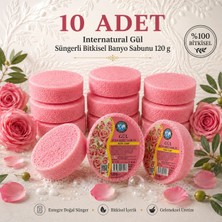 Dermolive Internatural Gül Süngerli Bitkisel Banyo Sabunu 10'lu Paket (10 x 120 G)