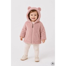 Cantoy Bebek Peluş Ayıcık Kulaklı Kapüşonlu Mont Premium Kalite
