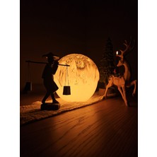Glax Dekoratif Masa Lambası Crater | Modern Abajur | E27 LED Ampul Dahil | Gece Lambası | Hediyelik Aydınlatma