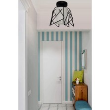 Perla Modern Telli Camlı Siyah Kasa Beyaz Cam Koridor Hol Oturma Çocuk Odası Tekli Avize