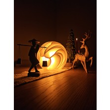 Glax Dekoratif Masa Lambası Helia | Modern Tasarım Abajur | E27 LED Ampul Dahil | Ambiyans Aydınlatma | Hediyelik