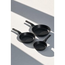 Acar DG-11359 Serendipity 3 Lü Döküm Granit Tava Seti Siyah
