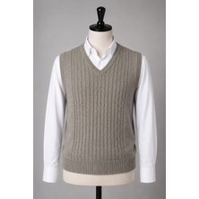 Castello ✨ Çocuk Unisex V Yaka Örgü Triko Süveter | Şık ve Modern Okul Kombini 👔🧶🎒 ✨