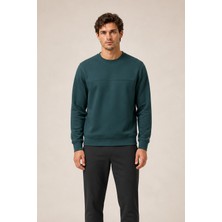 Redline Steni Yeni Sezon Erkek Regular Fit Kışlık Bisiklet Yaka Sweatshirt Nefti