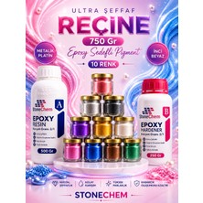 Stonechem Ultra Şeffaf Epoksi Reçine 750 gr + Pigment Seti 10X20 ml