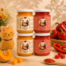 Üreten Anneler 4'lü Paket (2X200 gr Bal Kabağı PÜRESİ-2X200 gr Kapya Biber Püresi)