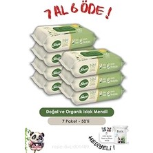 Nacario Sleepy 7 Al 6 Öde Doğal ve Organik Islak Mendil 50 Adet ve Rosıe
