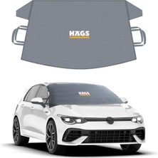 Nacario Haegs Buz ve Kar Önleyici Araç Ön Cam Örtüsü Brandası | Ağır Hizmet Tipi 600D Oxford Kumaş | Arabalar, Suv`lar, Kamyonetler Için Oto Ön Cam Koruyucu Güneşlik | Don Örtüsü (162X106CM) S - Gri